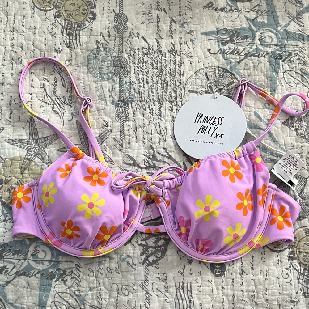 NEW Princess Polly floral bikini top